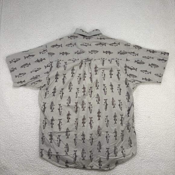 Vintage Columbia Button Down Shirt Mens Large Fly Fishing Lures All Over Print - Picture 5 of 8